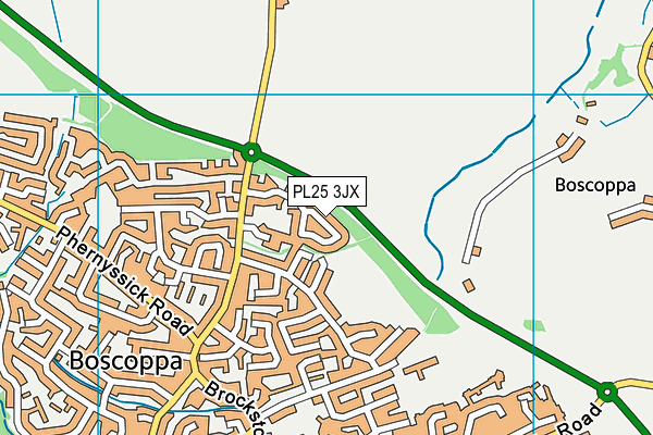 PL25 3JX map - OS VectorMap District (Ordnance Survey)