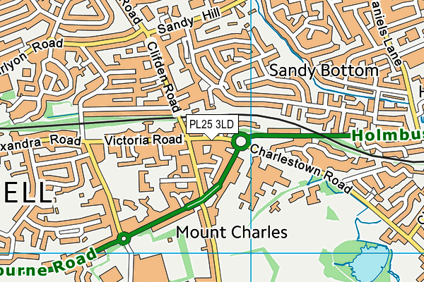 PL25 3LD map - OS VectorMap District (Ordnance Survey)