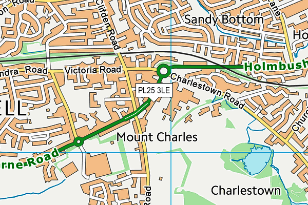 PL25 3LE map - OS VectorMap District (Ordnance Survey)