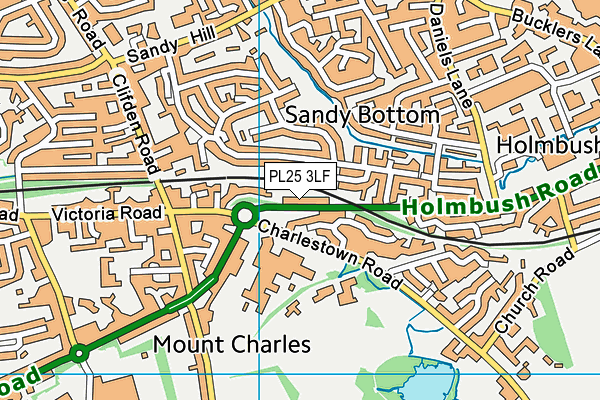 PL25 3LF map - OS VectorMap District (Ordnance Survey)