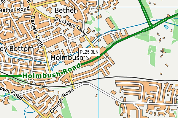 PL25 3LN map - OS VectorMap District (Ordnance Survey)