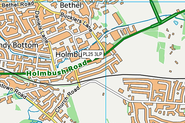 PL25 3LP map - OS VectorMap District (Ordnance Survey)