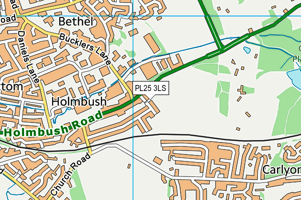 PL25 3LS map - OS VectorMap District (Ordnance Survey)