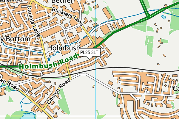 PL25 3LT map - OS VectorMap District (Ordnance Survey)