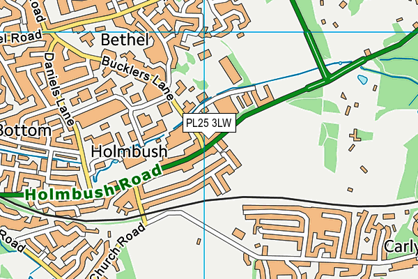 PL25 3LW map - OS VectorMap District (Ordnance Survey)
