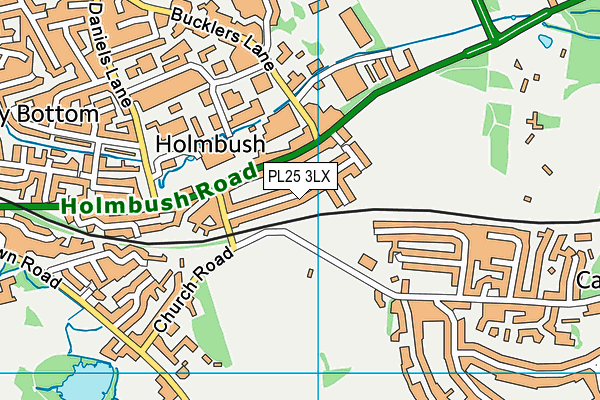 PL25 3LX map - OS VectorMap District (Ordnance Survey)