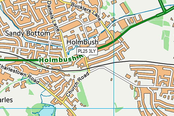 PL25 3LY map - OS VectorMap District (Ordnance Survey)