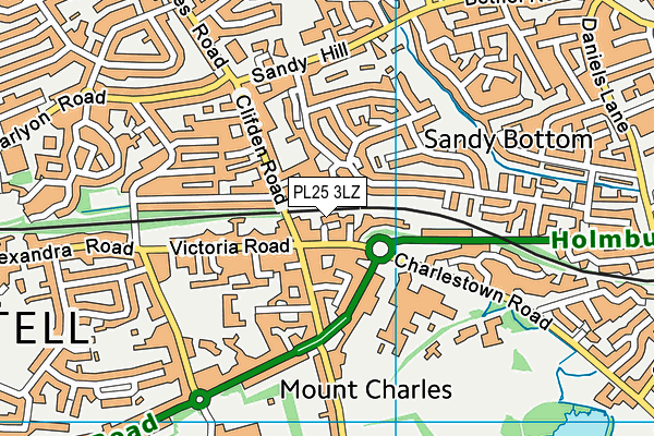 PL25 3LZ map - OS VectorMap District (Ordnance Survey)