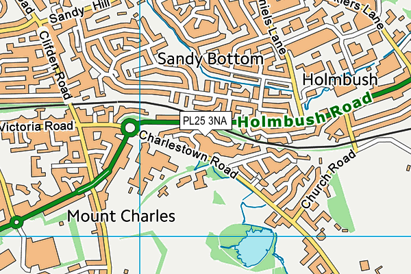 PL25 3NA map - OS VectorMap District (Ordnance Survey)