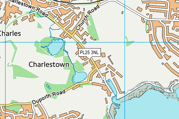 PL25 3NL map - OS VectorMap District (Ordnance Survey)