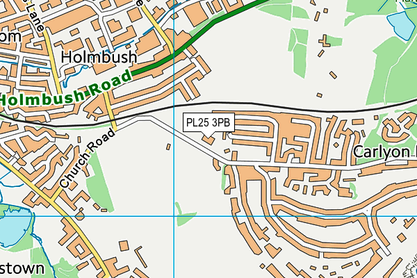 PL25 3PB map - OS VectorMap District (Ordnance Survey)
