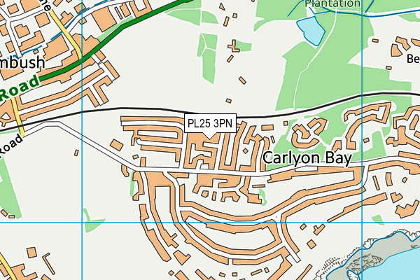 PL25 3PN map - OS VectorMap District (Ordnance Survey)