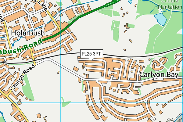 PL25 3PT map - OS VectorMap District (Ordnance Survey)