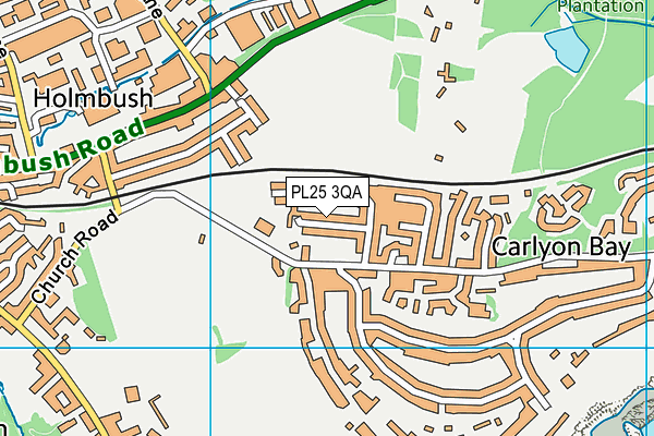 PL25 3QA map - OS VectorMap District (Ordnance Survey)