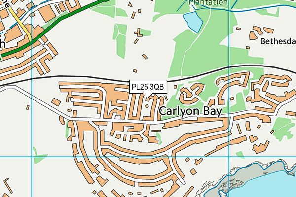 PL25 3QB map - OS VectorMap District (Ordnance Survey)