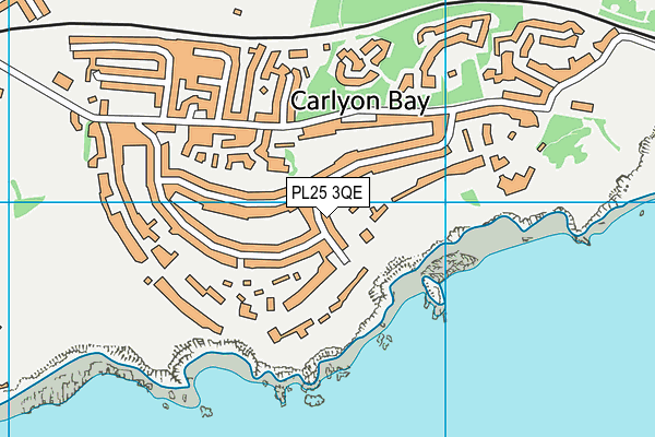 PL25 3QE map - OS VectorMap District (Ordnance Survey)