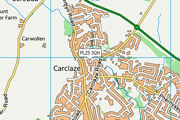 PL25 3QH map - OS VectorMap District (Ordnance Survey)