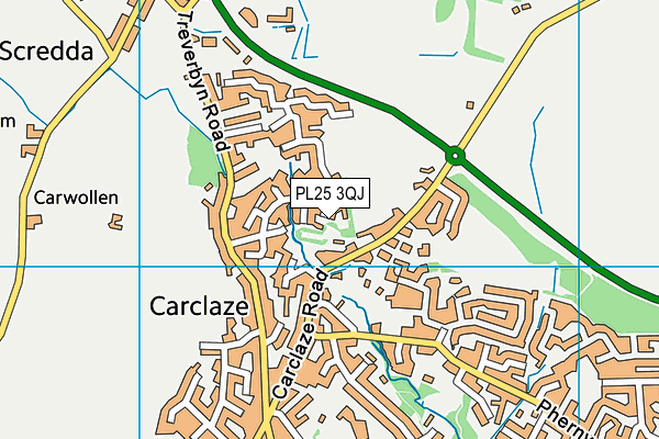 PL25 3QJ map - OS VectorMap District (Ordnance Survey)
