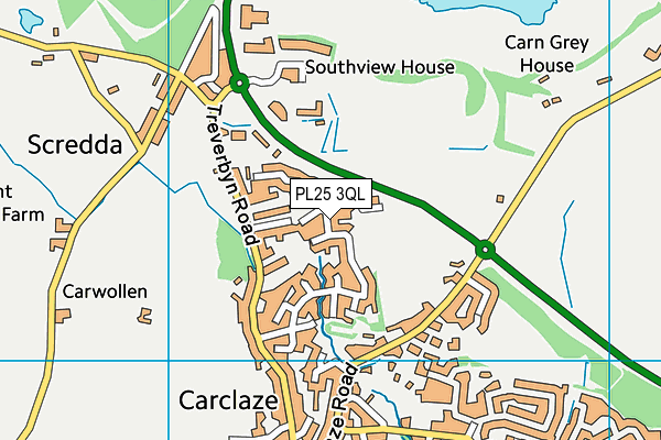 Map of MJ'S (CORNWALL) LTD at district scale