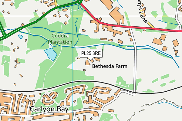 PL25 3RE map - OS VectorMap District (Ordnance Survey)