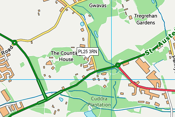 PL25 3RN map - OS VectorMap District (Ordnance Survey)