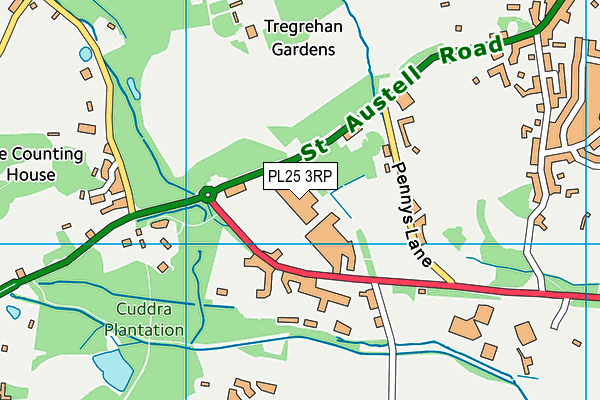 PL25 3RP map - OS VectorMap District (Ordnance Survey)