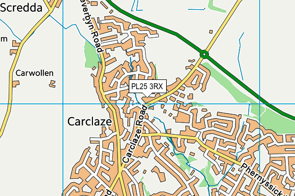 PL25 3RX map - OS VectorMap District (Ordnance Survey)