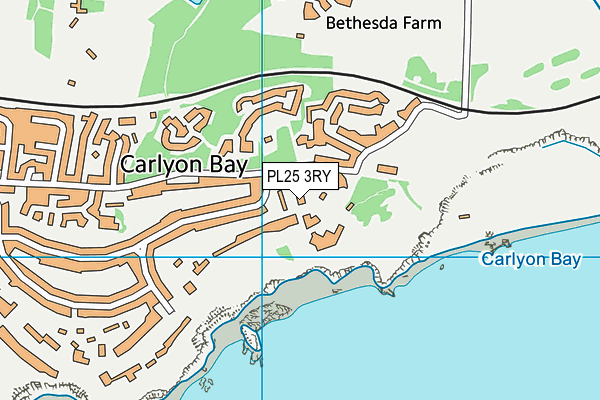 PL25 3RY map - OS VectorMap District (Ordnance Survey)