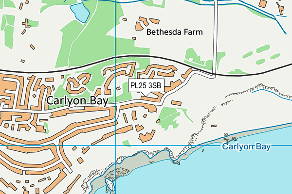 PL25 3SB map - OS VectorMap District (Ordnance Survey)