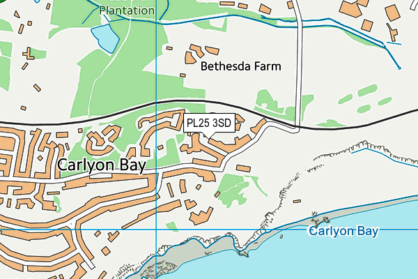 PL25 3SD map - OS VectorMap District (Ordnance Survey)