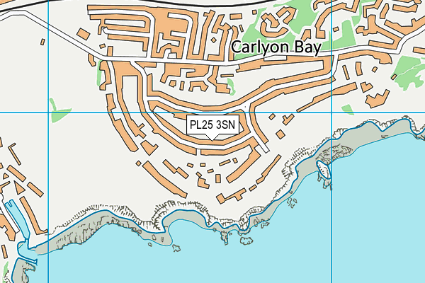 PL25 3SN map - OS VectorMap District (Ordnance Survey)