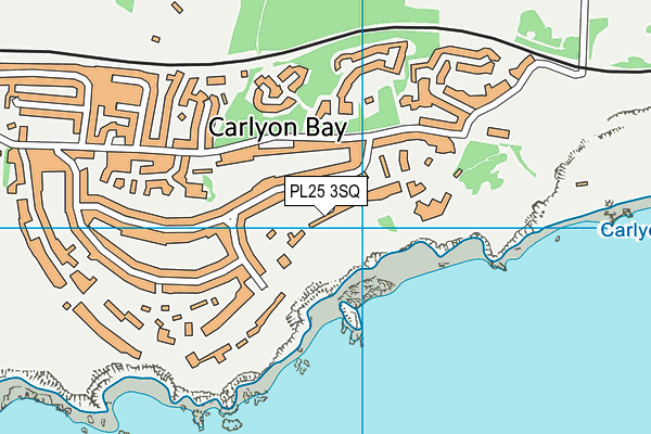 Carlyon Bay Golf Club map (PL25 3SQ) - OS VectorMap District (Ordnance Survey)