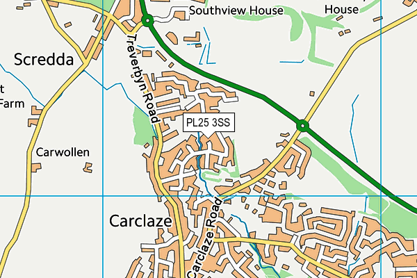 PL25 3SS map - OS VectorMap District (Ordnance Survey)