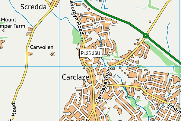 PL25 3SU map - OS VectorMap District (Ordnance Survey)