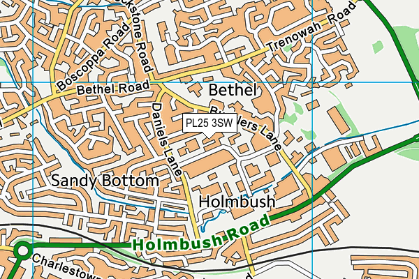 PL25 3SW map - OS VectorMap District (Ordnance Survey)