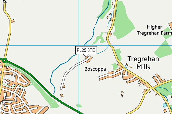 PL25 3TE map - OS VectorMap District (Ordnance Survey)