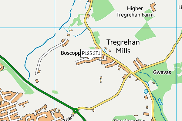 PL25 3TJ map - OS VectorMap District (Ordnance Survey)