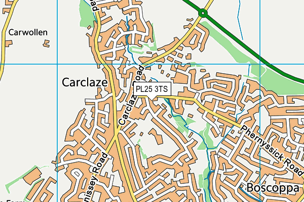 PL25 3TS map - OS VectorMap District (Ordnance Survey)