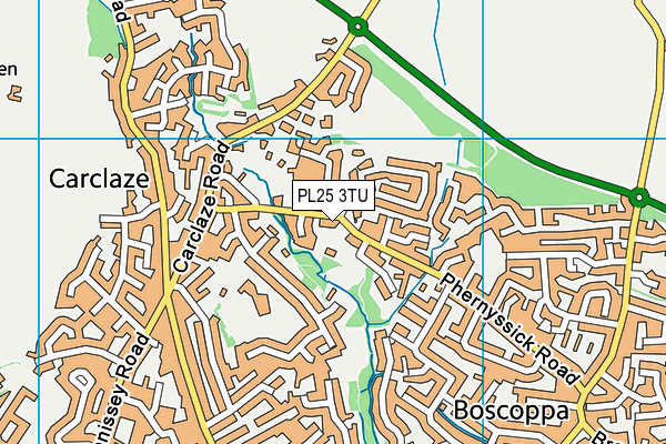 PL25 3TU map - OS VectorMap District (Ordnance Survey)