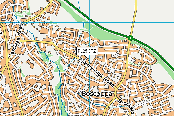 PL25 3TZ map - OS VectorMap District (Ordnance Survey)
