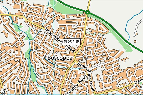 PL25 3UB map - OS VectorMap District (Ordnance Survey)