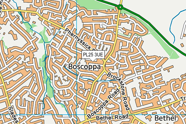 PL25 3UE map - OS VectorMap District (Ordnance Survey)