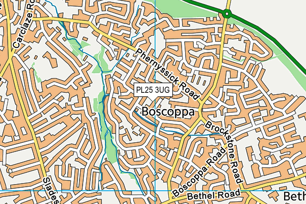 PL25 3UG map - OS VectorMap District (Ordnance Survey)