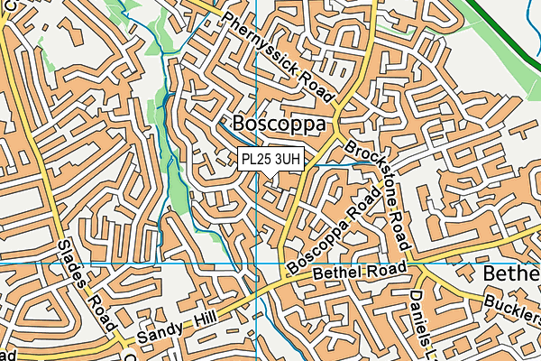 PL25 3UH map - OS VectorMap District (Ordnance Survey)