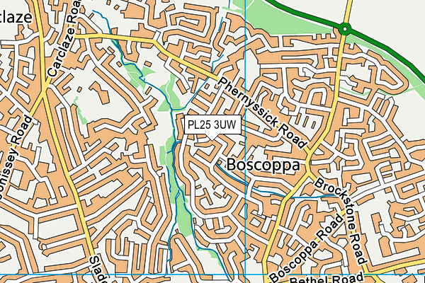 PL25 3UW map - OS VectorMap District (Ordnance Survey)
