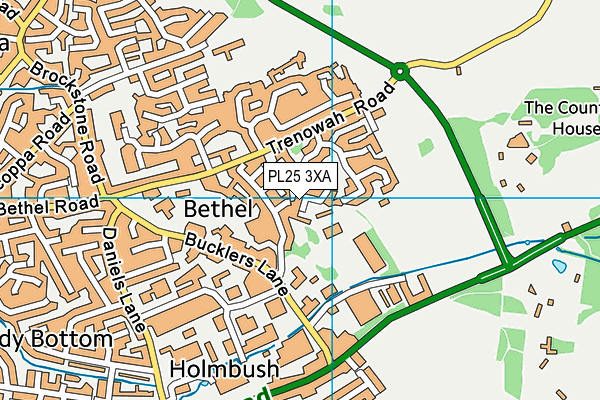 PL25 3XA map - OS VectorMap District (Ordnance Survey)