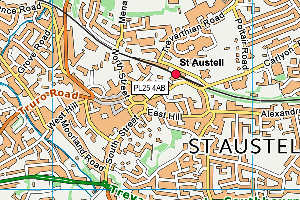 PL25 4AB map - OS VectorMap District (Ordnance Survey)