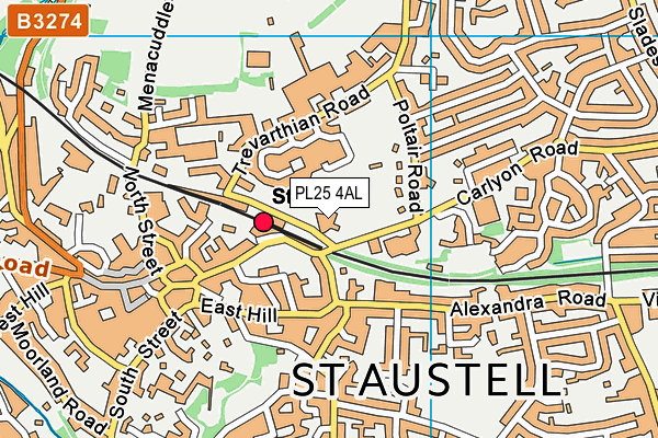 PL25 4AL map - OS VectorMap District (Ordnance Survey)