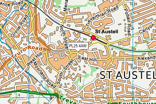 PL25 4AW map - OS VectorMap District (Ordnance Survey)