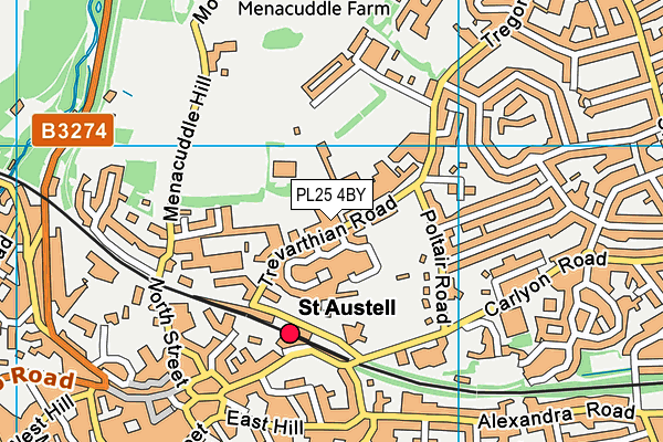 Map of ST. AUSTELL BREWERY PROPERTY COMPANY LIMITED at district scale